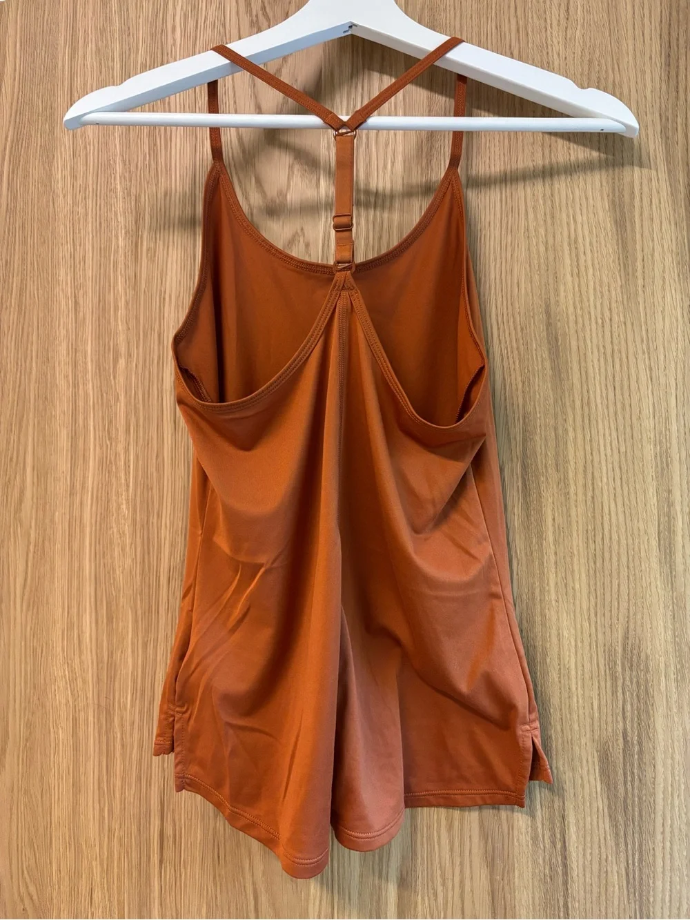 Nike Women's Rust Orange Performance Tank with Racerback - Picture 4 of 5